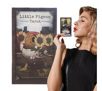 Pigeon Oracle Tarot Deck, jeu de tarot classique de 78 cartes pour débutants, cartes de divertissement et de divination pour adultes et femmes, jeu de lecture intuitif pour la croissance personnelle