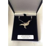 Pigeon PP-B04 Collier en argent sterling 925 avec emblème en étain anglais 66 cm