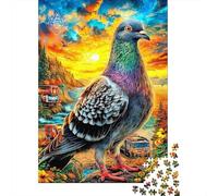 Pigeon Puzzle 1000 Pièces, Difficile Puzzles pour Adults Enfant, Jeu De Défi Intellectuel 52x38cm/1000pcs