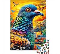 Pigeon Puzzle 1000 Pièces, Difficile Puzzles pour Adults Enfant, Jeu De Défi Intellectuel 52x38cm/1000pcs