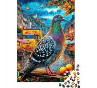 Pigeon Puzzle 1000 Pièces, Difficile Puzzles pour Adults Enfant, Jeu De Défi Intellectuel 52x38cm/1000pcs
