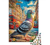 Pigeon Puzzle 1000 Pièces pour Adults Et Enfants, Jeu De Défi Intellectuel Puzzles52x38cm/1000pcs