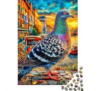 Pigeon Puzzle 1000 Pièces, Puzzles Difficiles, Adaptés Aux Adultes Et Aux Enfants, Jeu De Défi Intellectuel 52x38cm/1000pcs