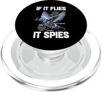 Pigeon s'il Vole, espions, théorie de l'anatomie des Pigeons, vidéosurveillance des Oiseaux PopSockets PopGrip pour MagSafe