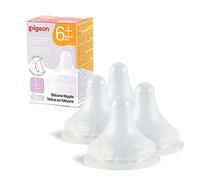 Pigeon Tétine en silicone (L) avec ligne à verrouiller, 6 mois et plus, 4 | Sensation naturelle, débit rapide