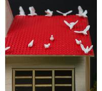 Pigeons blancs miniatures, modèle d'oiseau, décoration de maison de poupée, matériaux de bricolage pour aménagement de jardin, scène d'architecture de paysage/dériama FC-74-big