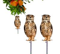 Pigeons Scare Away Dispositifs RéPulsifs pour Oiseaux Hibou avec Bandes RéFléChissantes Simulation Double Face Acrylique Simulation Hibou Effaroucheur d'oiseaux Cour Pigeon RéPulsif 2 PièCes Style 2