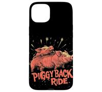 Piggyback Ride pour une aventure nostalgique et amusante Coque pour iPhone 15 Plus