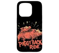 Piggyback Ride pour une aventure nostalgique et amusante Coque pour iPhone 15 Pro