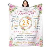 Pigipfu Cadeau de 23e anniversaire pour femme, couverture de décoration de 23e anniversaire, cadeau d'anniversaire de 23 ans pour elle, cadeaux pour femme de 23 ans, meilleure idée de cadeau de 23e