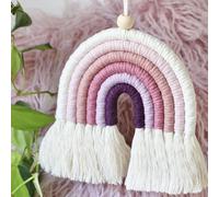 Piglet&Chestnut Kit de macramé pour débutants pour adultes - Kit de macramé arc-en-ciel - Créez votre propre macramé arc-en-ciel - Kit de démarrage - Complet avec instructions illustrées (français non