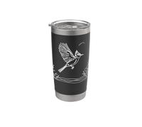 Pigliamosche Linéaire Ornithologue Gobelet isotherme en acier inoxydable double paroi