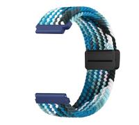 PIGLOLKINY Bande magnétique tressée 20/22mm, compatible for Garmin Vivoactive 3 4 5/Venu 2 Plus/Venu 3/Forerunner 255, bracelet de musique(Aquamarine blue,20mm Width)