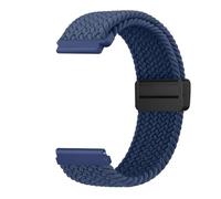 PIGLOLKINY Bande magnétique tressée 20/22mm, compatible for Garmin Vivoactive 3 4 5/Venu 2 Plus/Venu 3/Forerunner 255, bracelet de musique(Dark Blue,22mm Width)