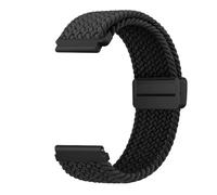 PIGLOLKINY Bande magnétique tressée 20/22mm, compatible for Garmin Vivoactive 3 4 5/Venu 2 Plus/Venu 3/Forerunner 255, bracelet de musique(Black,22mm Width)