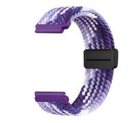 PIGLOLKINY Bande magnétique tressée 20/22mm, compatible for Garmin Vivoactive 3 4 5/Venu 2 Plus/Venu 3/Forerunner 255, bracelet de musique(Grape purple,22mm Width)