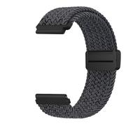 PIGLOLKINY Bande magnétique tressée 20/22mm, compatible for Garmin Vivoactive 3 4 5/Venu 2 Plus/Venu 3/Forerunner 255, bracelet de musique(Graphite black,20mm Width)