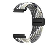 PIGLOLKINY Bande magnétique tressée 20/22mm, compatible for Garmin Vivoactive 3 4 5/Venu 2 Plus/Venu 3/Forerunner 255, bracelet de musique(Black Gray,20mm Width)