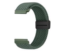 PIGLOLKINY Bande magnétique tressée 20/22mm, compatible for Garmin Vivoactive 3 4 5/Venu 2 Plus/Venu 3/Forerunner 255, bracelet de musique(Dark olives,22mm Width)