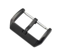 PIGLOLKINY Boucle de Montre en Acier Inoxydable 304, 2 pièces, Fermoir for Broche 10mm-24mm for Bracelet en Cuir, Accessoires de Remplacement(Black Color - 2PCS,14mm)