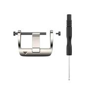 PIGLOLKINY Boucle en métal de 26mm for Garmin Fenix 7X 5X 6X 3 3HR 8X Tactix7, vis for Bracelet de Montre, Accessoires de Montre Intelligente(Silver 26mm)