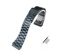 PIGLOLKINY Bracelet de montre en acier fin 18mm, for CASIO A158 / A159 A168 /A169 /B650 /AQ230/ 700, bracelet métallique classique(Blue 3)