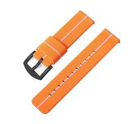 PIGLOLKINY Bracelet de montre en Nylon élastique 18/20/22mm for bracelet For Seiko for dégagement rapide Sport militaire for hommes(Orange white-black,18mm)