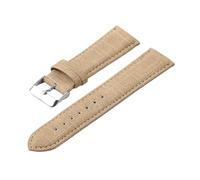 PIGLOLKINY Bracelet de montre en Nylon motif Denim adapté for Casio bracelet cuir Vintage 10/12/14/16/18/20/22mm for Seiko(Light brown,10mm)