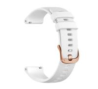 PIGLOLKINY Bracelet de montre en Silicone 18/20mm, adapté for Garmin Forerunner 165 55 645 245 for Vivoactive 4s 5 3 for Venu Sq 2 Plus(White,18mm Universal)