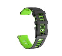 PIGLOLKINY Bracelet de montre en Silicone, 20 22mm, for Garmin D2 Air X15, Forerunner 570 265 255 165(BLACK GREEN,1pcs 22mm)