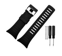 PIGLOLKINY Bracelet de montre en Silicone étanche, 35mm, for la série For SUUNTO CORE, caoutchouc for outils, accessoires(Black black)