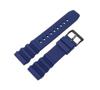 PIGLOLKINY Bracelet de montre en Silicone for Rolex, plongée étanche for citoyen for Seiko SKX007 SRP777J1(Blue-Black,20mm)