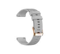 PIGLOLKINY Bracelet de montre intelligente en Silicone, 18mm, adapté for Garmin Venu 2S 3S Vivomove, Vivoactive 4s Forerunner 255S(Gray,For Garmin Rey)
