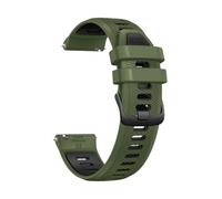 PIGLOLKINY Bracelet de sport universel en Silicone, 22mm, for Garmin Forerunner 265 255, bracelet musique for Vivoactive 4/Venu 2, 45MM(ArmyGreen Black)