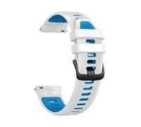 PIGLOLKINY Bracelet de sport universel en Silicone, 22mm, for Garmin Forerunner 265 255, bracelet musique for Vivoactive 4/Venu 2, 45MM(WhiteBlue)