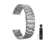 PIGLOLKINY Bracelet en acier inoxydable 20/22mm, for montre métal For Amazfit GTS/4/2/2e/3/GTS2 Mini/GTR 47mm/GTR 4 3 2 Pro(Titanium,20MM)