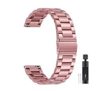PIGLOLKINY Bracelet en acier inoxydable 20/22mm, for montre métal For Amazfit GTS/4/2/2e/3/GTS2 Mini/GTR 47mm/GTR 4 3 2 Pro(Pink,20MM)