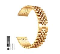 PIGLOLKINY Bracelet En Acier Inoxydable, 20mm 22mm, For Samsung For Galaxy Watch 6 Classic 5 4 Gear S3 5Pro, Métallique For Huawei GT4(Rose Gold,22mm)