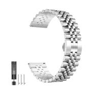 PIGLOLKINY Bracelet En Acier Inoxydable, 20mm 22mm, For Samsung For Galaxy Watch 6 Classic 5 4 Gear S3 5Pro, Métallique For Huawei GT4(Silver,20mm)