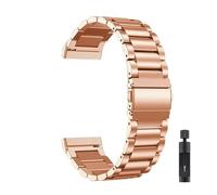 PIGLOLKINY Bracelet en acier inoxydable for Fitbit Versa 4/3, montre for hommes for femmes, fermoir for boucle métal for Sense 2(Rose Gold,For Fitbit Sense)