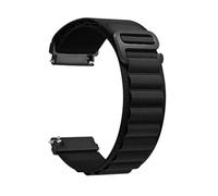 PIGLOLKINY Bracelet en Nylon adapté for Samsung For Galaxy Watch 7/6/5/4, 40/44mm, classique/actif/Gear S3 Frontier 20/22mm, for Amazfit GTS 3(For Alpine- All Black,20mm)