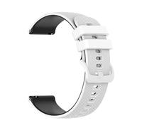 PIGLOLKINY Bracelet en Silicone 20/22mm, for Fossil GEN 6 5 5E LTE 44/45mm for Garmin Forerunner 265 255 245 Music Venu 3, bracelet de montre(White Black,20mm Wristband)