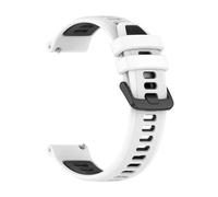 PIGLOLKINY Bracelet en Silicone for Garmin Forerunner 265/265S/255 Vivoactive 4 3 bracelets de montre(White Black,20mm Watchband)