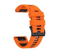 PIGLOLKINY Bracelet for ajustement rapide, 26 22mm, for Garmin Instinct 2X Solar Forerunner 970 965 955, bandes de Sport Fenix 8 E 7 7X 6 6X Pro 5 5X(Orange Black,26mm QuickFit)