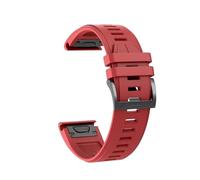 PIGLOLKINY Bracelet QuickFit 22mm 26mm for Garmin Descent G2 Instinct 3 E 45mm 50mm Fenix 8 7 7X/Tactix 7pro/Enduro(Red,1PCS 22mm)