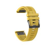 PIGLOLKINY Bracelet QuickFit 22mm 26mm for Garmin Descent G2 Instinct 3 E 45mm 50mm Fenix 8 7 7X/Tactix 7pro/Enduro(Yellow,1PCS 26mm)