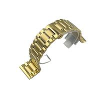 PIGLOLKINY Bracelet solide en acier inoxydable, 26/28/30mm, for fermoir papillon, for Longines Master Collection, accessoires de montre(Gold,26mm)