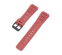 PIGLOLKINY For Casio Montre CA-53W CA-61W FT-100W W-520U Bracelet En Résine Convexe for Outil Accessoire(Red-B clasp,20mm)