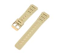 PIGLOLKINY For Casio Montre CA-53W CA-61W FT-100W W-520U Bracelet En Résine Convexe for Outil Accessoire(Beige-G clasp,20mm)