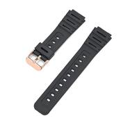 PIGLOLKINY For Casio Montre CA-53W CA-61W FT-100W W-520U Bracelet En Résine Convexe for Outil Accessoire(Black-R clasp,18mm)